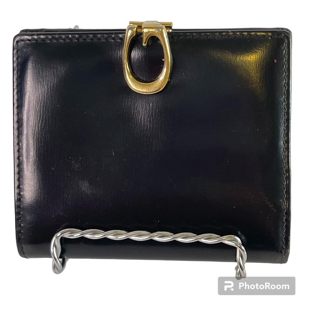 EUC Authentic Gucci Black Bi-Fold Wallet. Gold Signature Clasp Dust Bag Included - Picture 3 of 10